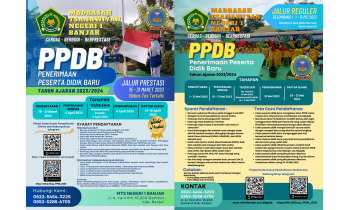 PPDB MTs NEGERI 1 BANJAR 2023/3024